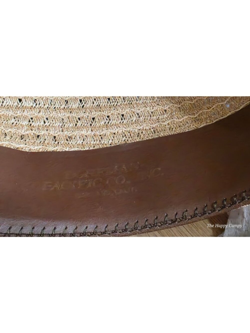 Dorfman Pacific Studs! Straw Cowboy Hat Western Feather Accent Tan Size 7 1/8 - Picture 10 of 10